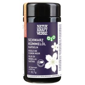 Olio di cumino nero BIO - 60 Vegicaps da 595 mg - NaturKraftWerke