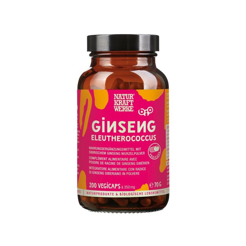 Ginseng sibérien BIO - 200 Vegicaps à 350 mg - NaturKraftWerke