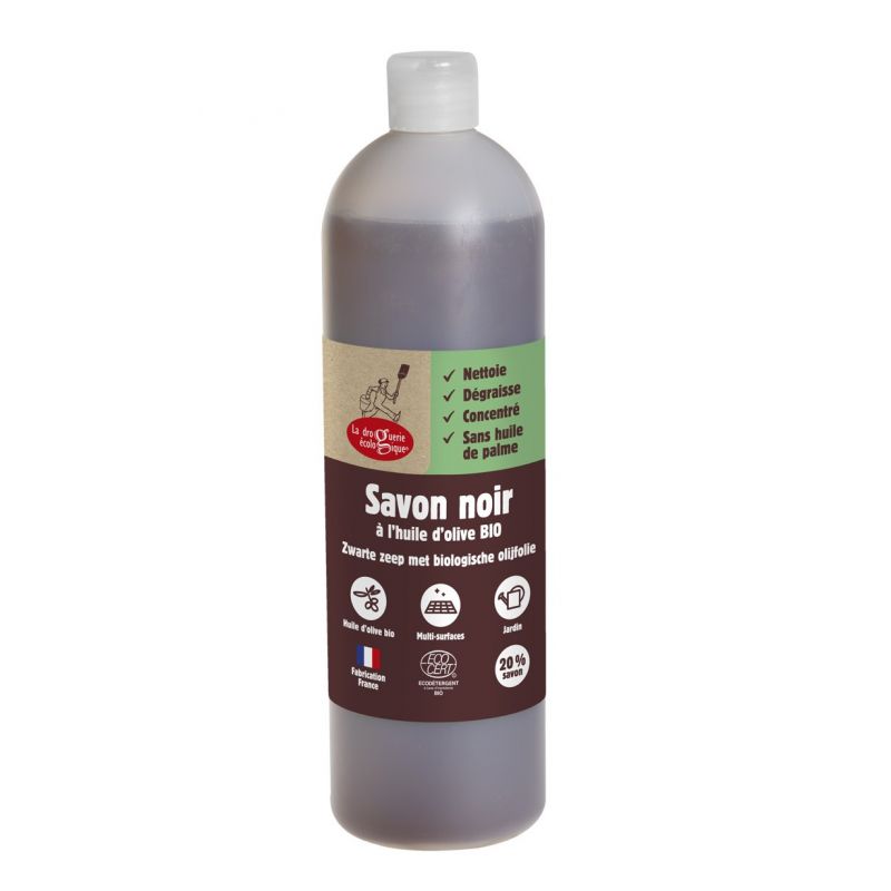 Savon noir à l'huile d'olive bio (nettoyant multi-usage concentré) - 1 litre - La Droguerie Ecologique