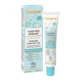 Erfrischendes Feuchtigkeitsfluid BIO, mit ätherischen Ölen und Seerose - 40 ml - Florame