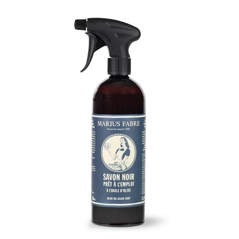 Spray Sapone Nero Multi-Superficie Marius Fabre - 750 ml - ecodetergente certificato Ecocert, flacone 100 % rPET