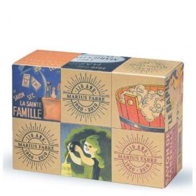 Savon de Marseille collector Marius Fabre - 6x200g - huile du2019olive, étuis archives, certifié Ecocert