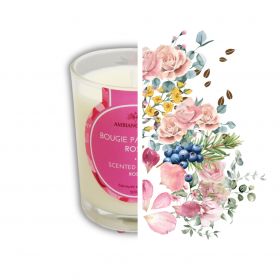 Candela ad olio Cade, Profumo Rosa - 400g, circa 45h - Ambiance Cade