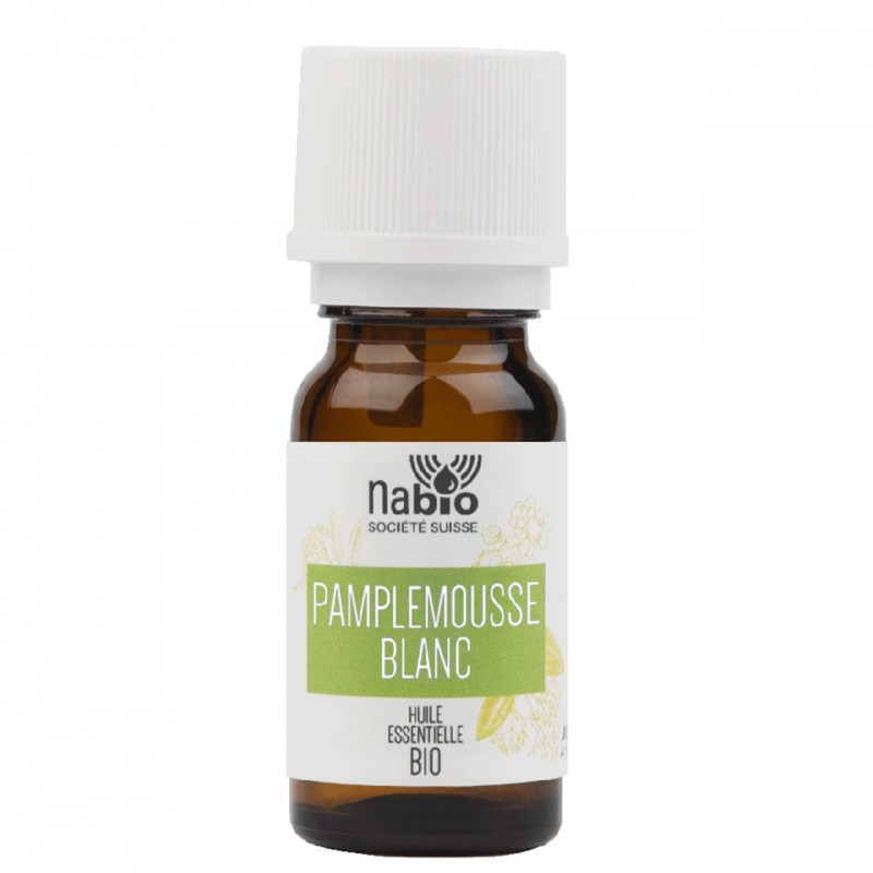Huile essentielle de Pamplemousse blanc BIO (Citrus paradisi) - Zestes pressés à froid - 10 ml - Nabio