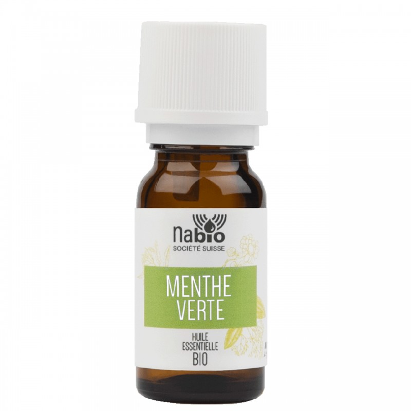 Olio essenziale di Menta verde BIO (Mentha spicata) - Foglie, distillazione a vapore - 10 ml - Nabio