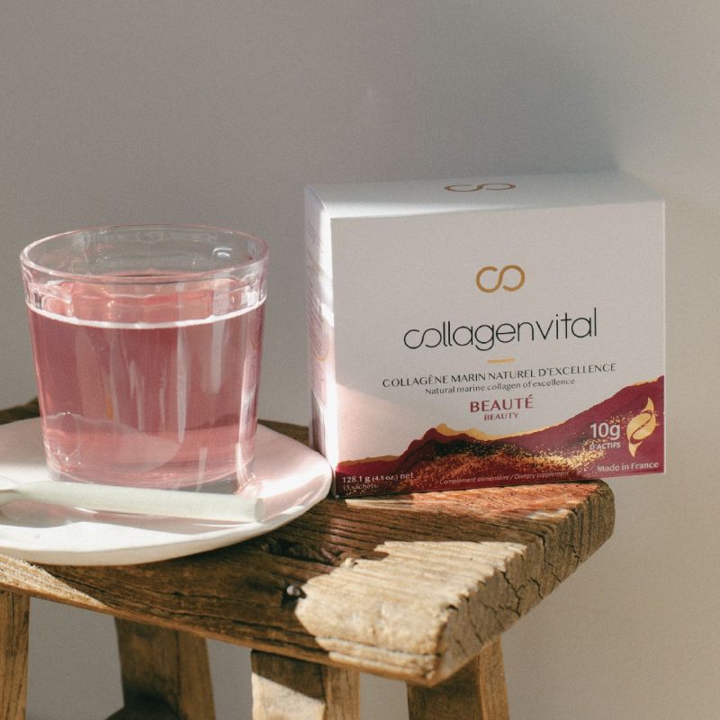 Collagen Vital Beauty, Straffheit, Elastizität, Feuchtigkeit und Faltenreduzierung - 15 Beutel, 128g - Vita