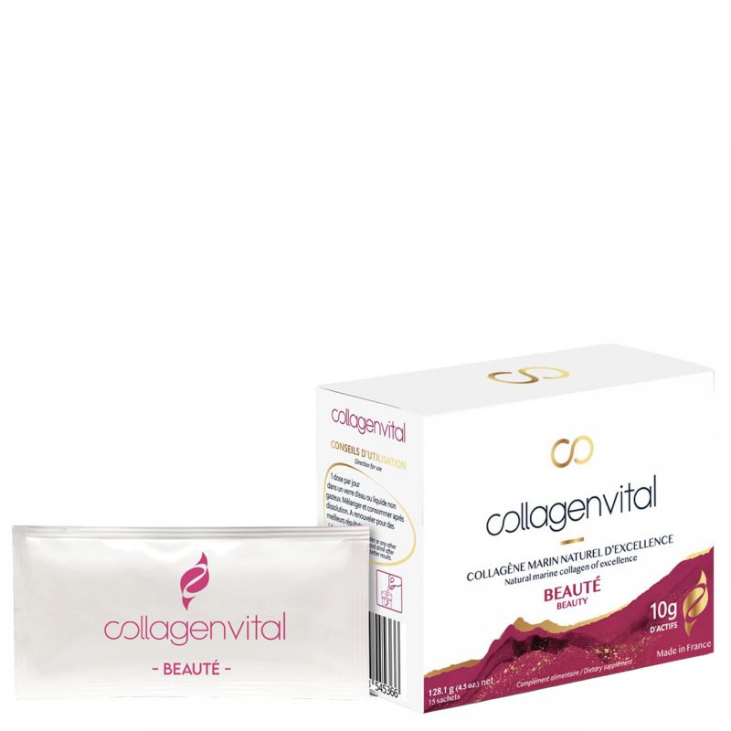 Collagene Vitale Bellezza, compattezza, elasticità, idratazione e riduzione delle rughe - 15 bustine, 128 g - Vita