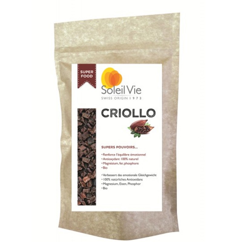 Bio Roh-Kakaosplitter Criollo - 120g  - Soleil Vie