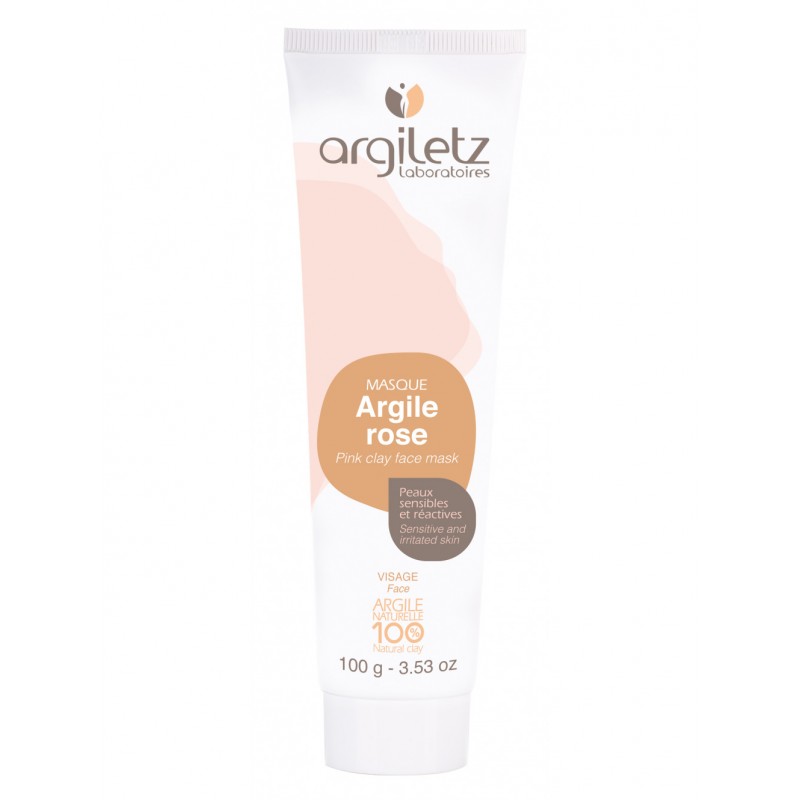 Masque à l'argile rose, pour peaux sensibles et réactives - 100g - Argiletz