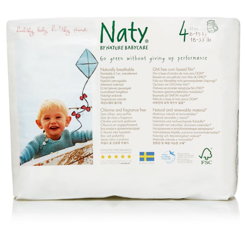 Eco Pannolini Mutandine – Taglia Maxi,  8-15 kg - 22 pezzi - Naty