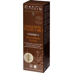 HOMME II - Fluide Visage Bio, 2en1 - Caféine & Açai - 50ml Sante Naturkosmetik
