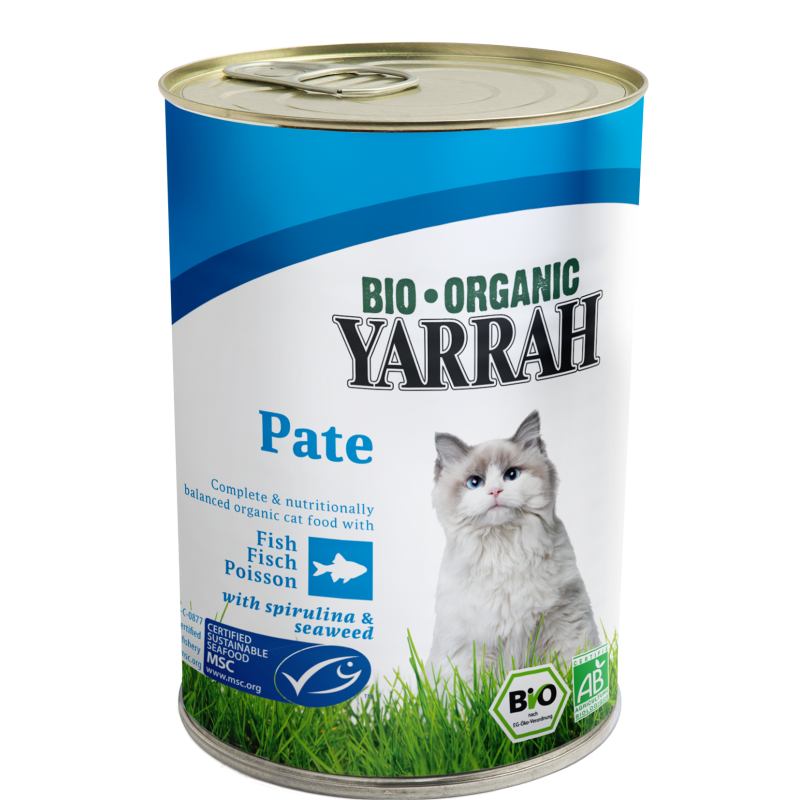 Pâté pour chat au poisson en boîte - 400g - Yarrah Bio