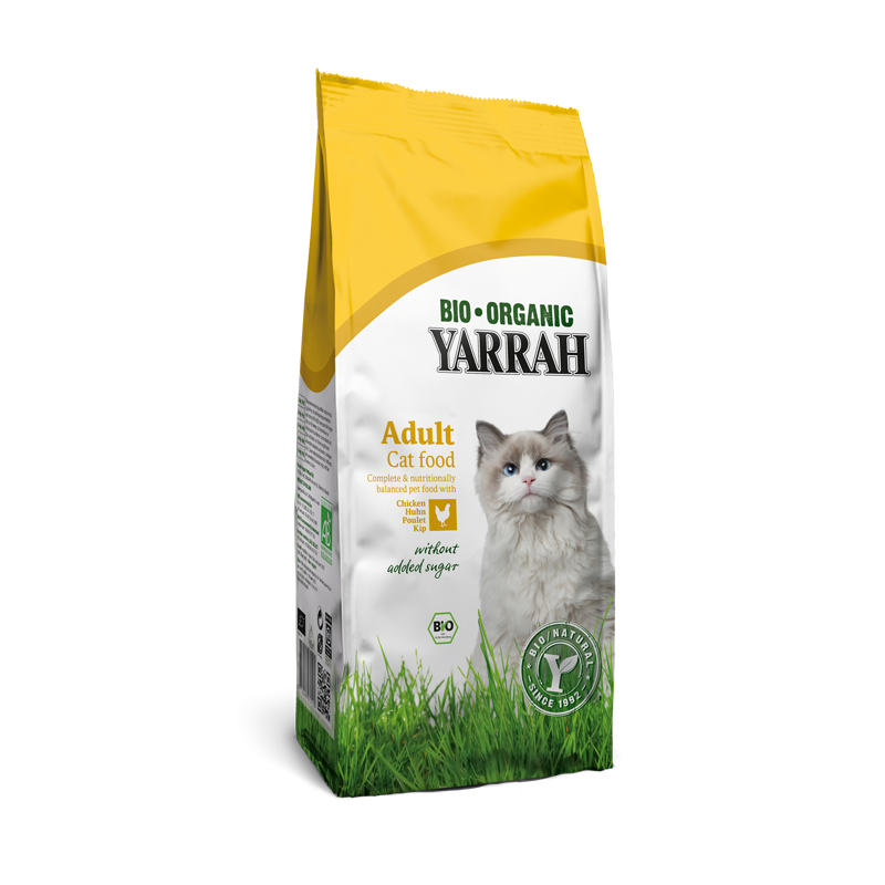 Bio Katzenfutter trocken mit Huhn (Kroketten) - Poulet - Yarrah - 800 g