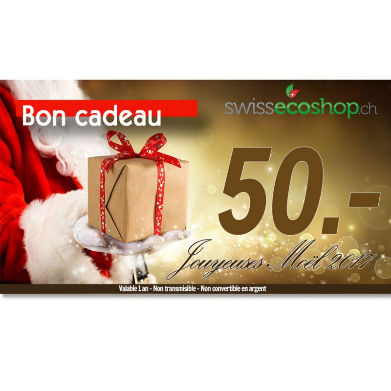 Geschenkgutscheine "Weihnachten", 50.- CHF sur SwissEcoShop.ch