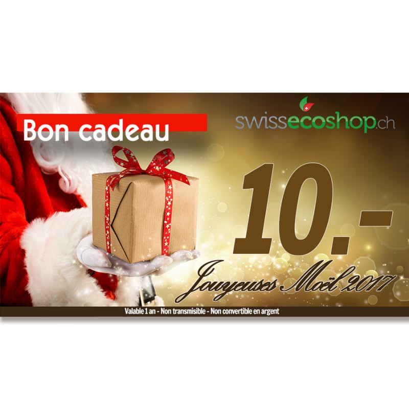 Bon Cadeaux "Père Noel" d'une valeur de 10.- sur SwissEcoShop.ch