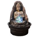 Zimmerbrunnen - Buddha "Peace" (mit LED-Beleuchtung und Kugel) - Zen'Light