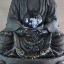 Fontana - Grande Buddha Meditazione  (con illuminazione a LED e a sfera) - Zen'Light