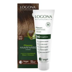 Crème de coloration végétale BIO 240, prêt à l'emploi - Nougat brun - 150ml - Logona
