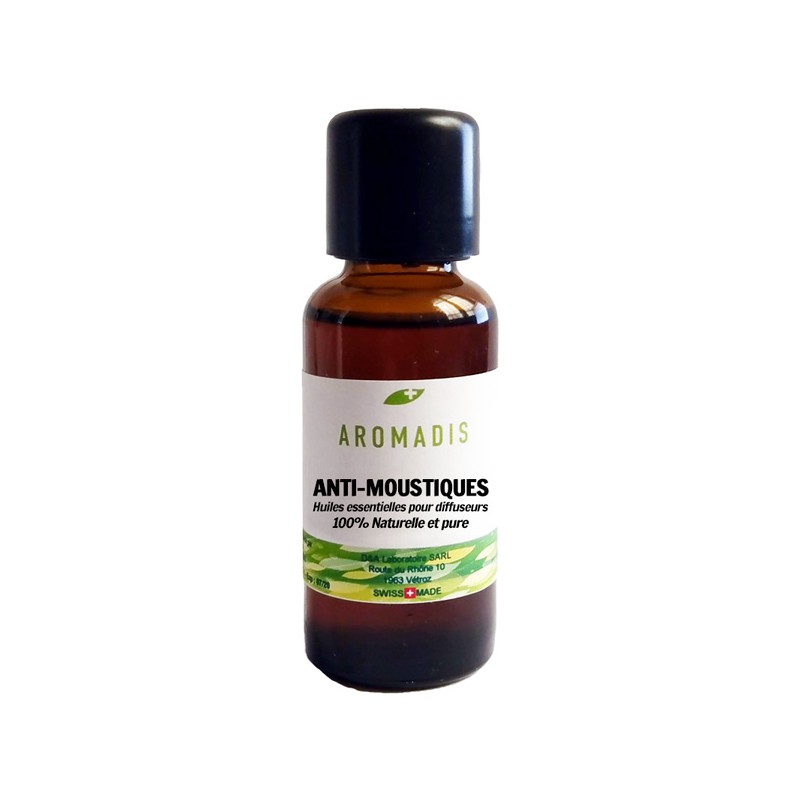 Ätherische Öle, Synergie für die Diffusion - Antimücken - (100% natürlich) - 30ml - Aromadis