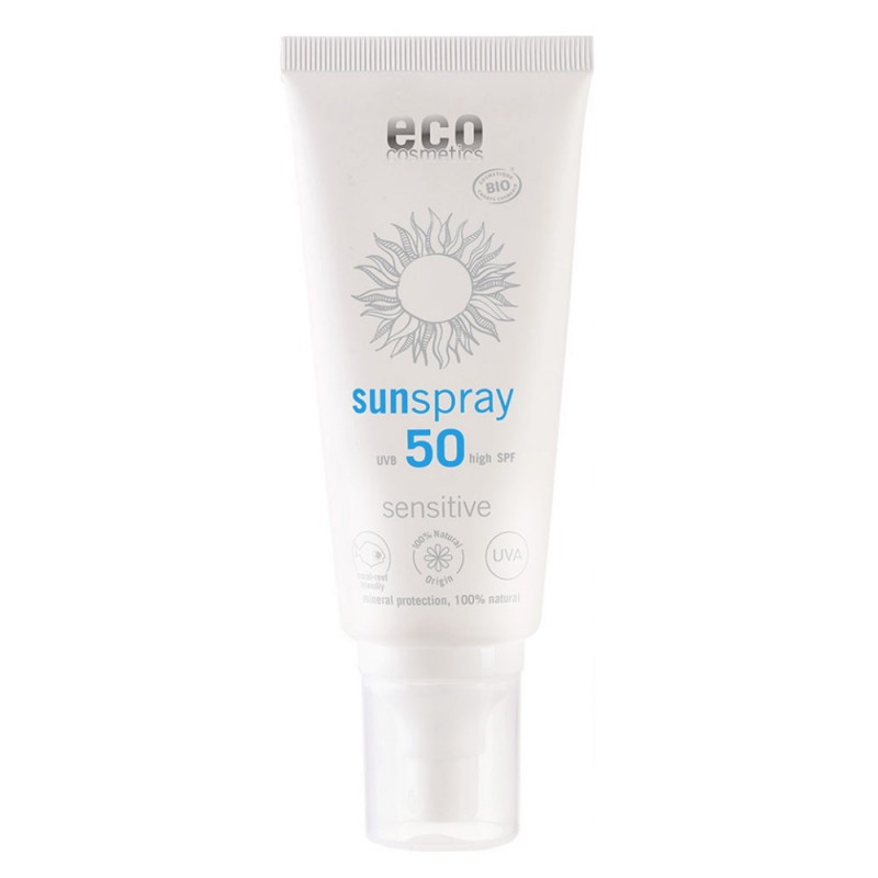 Spray solare "Sensibile" per pelli sensibili - Protezione molto elevata 50 - 100ml - ECO Cosmectis