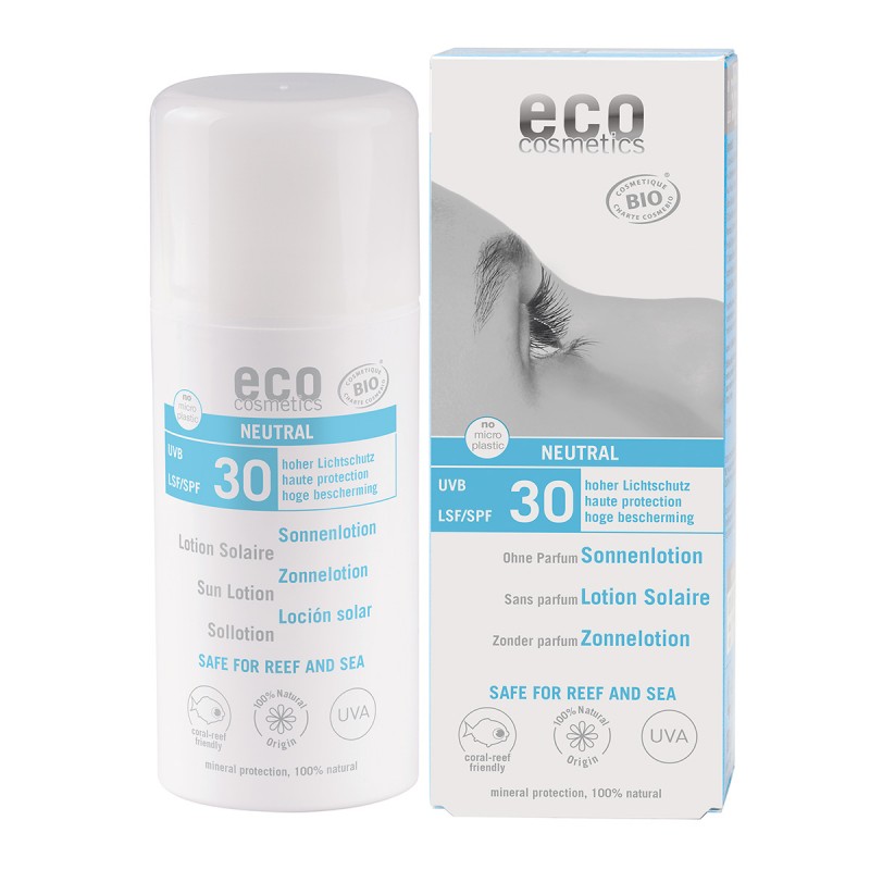Lozione solare biologica, pelle molto sensibile - Senza profumo - SFP 30 - 100ml - ECO Cosmetics