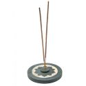 Support pour bâtons d'encens 'Etoile' - Bois / Pierre (14cm) - Maroma