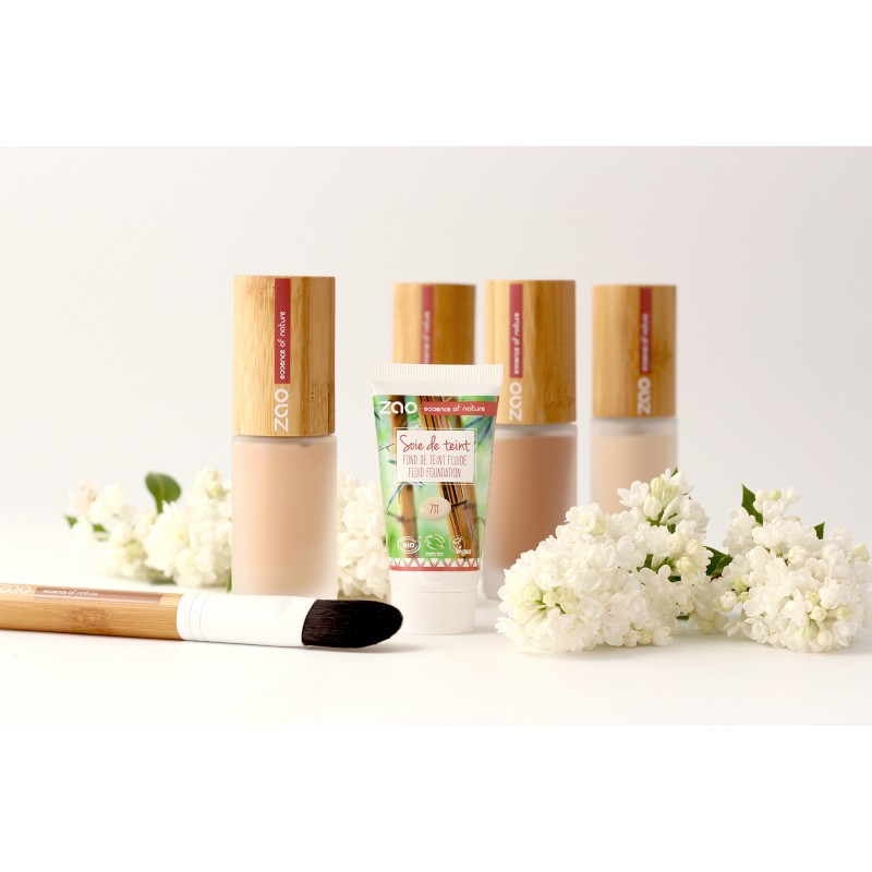 Fondotinta (Seta)  Fluido Silk Foundation - N°705, Capuccino - 30 ml - Zao Make-up