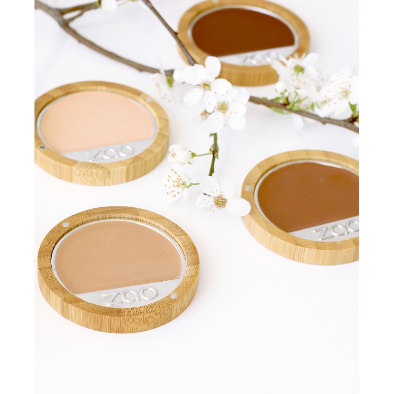 Fond de teint compact - Compact Foundation - Chocolat - 7,5g - Zao Make-up﻿