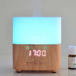 Diffuseur d'huiles essentielles ultrasonique, avec Réveil et Bluetooth - TEMPO - ZEN'Arôme