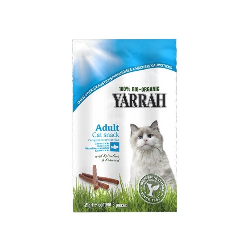 Bastoni da masticare BIO per Cat - 3 bastoncini di 5 g (15g) - Yarrah Bio