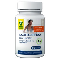 Capsules Lacto + Bifidus Bio - 90 Capsules à 470mg (42,3g) - Raab Vitalfood