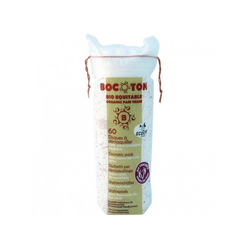 60 Dischetti per demaquillage - Cotone 100% bio-ecosolidale - Bocoton