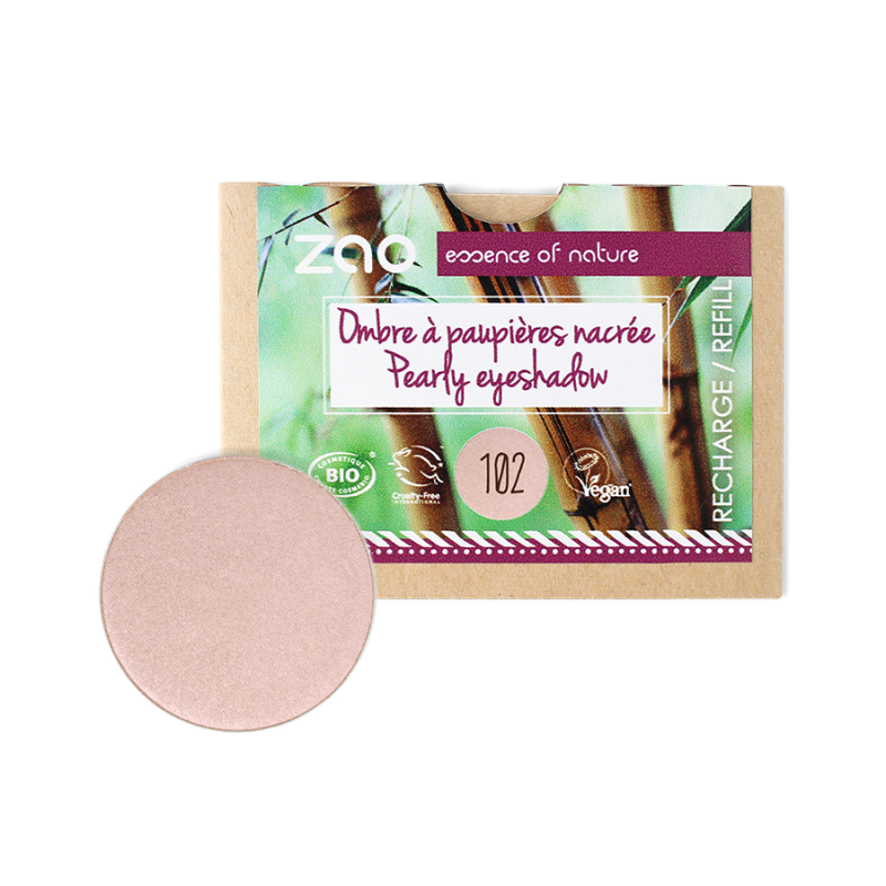 Recharge Fard à Paupières nacré - N° 102, Beige rosé nacré - Zao