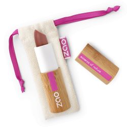 Perlmutt-glänzender Lippenstift (Brown Red) - Zao Make-Up