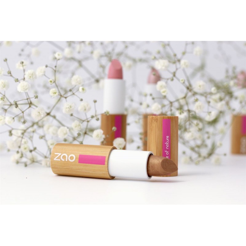 Perlmutt-glänzender Lippenstift (Golden Brown) - Zao Make-Up