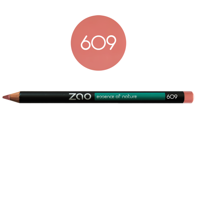 Bio Augen- & Lippenkonturenstift - N° 609, Old pink - Zao