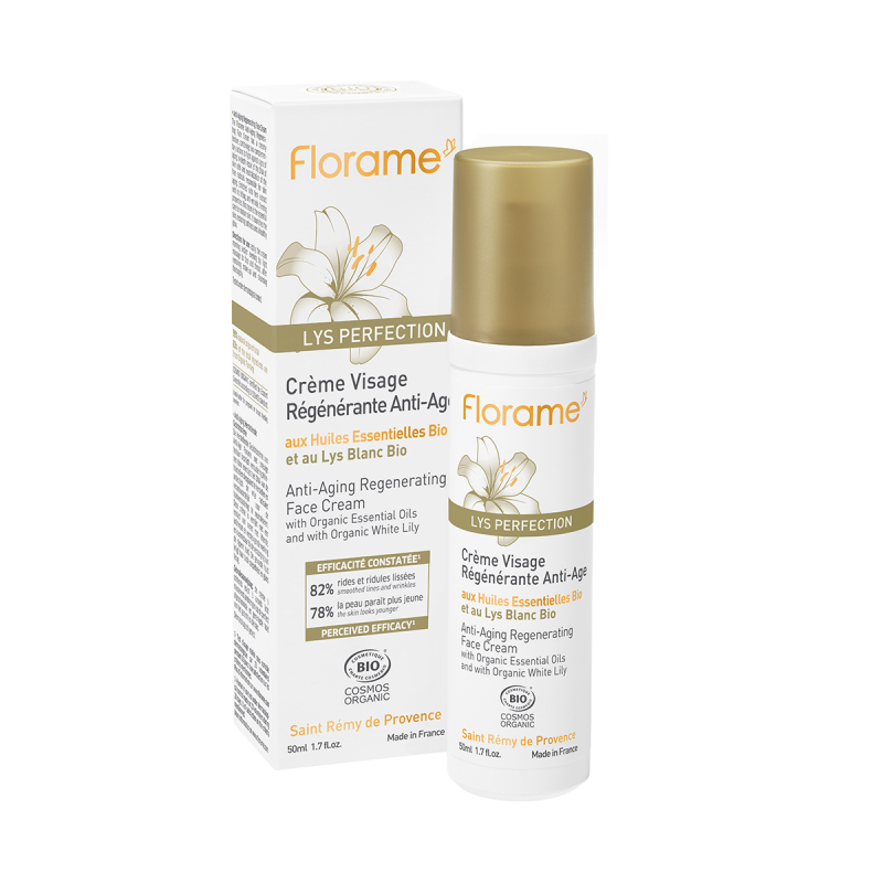 Crema biologica rigenerante antietà per il viso - Lys Perfection - 50ml - Florame