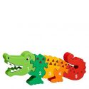 Puzzle crocodile en fibres de bois - 21cm - Zélio