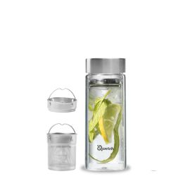 Théière en verre isotherme à double paroi, Originals Inox - 320ml - Qwetch