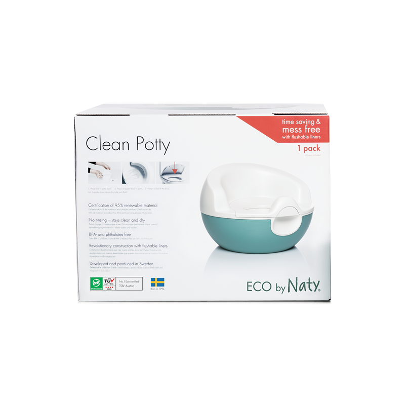 Clean Potty, Le pot bébé à base de plantes avec sac biodégradable - Naty