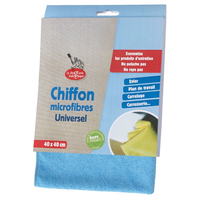 Chiffon Microfibre, Multi-usage & Universel, Bleu - La Droguerie écologique
