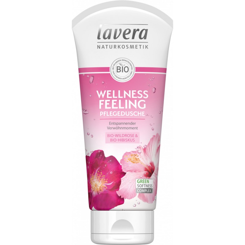Douche soin BIO, Wellness Feeling, à la rose sauvage & Hibiscus - 200ml - Lavera