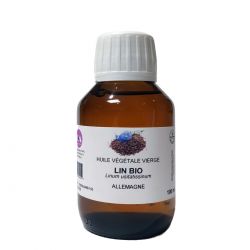 Huile végétale vierge de Lin Bio - 100ml - D&A Laboratoires
