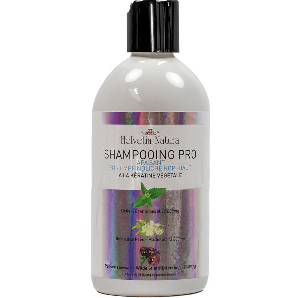 Shampooing Pro à la Kréatine végétale - Cheveux secs + Nutrition intense - 500ml - Helvetia Natura