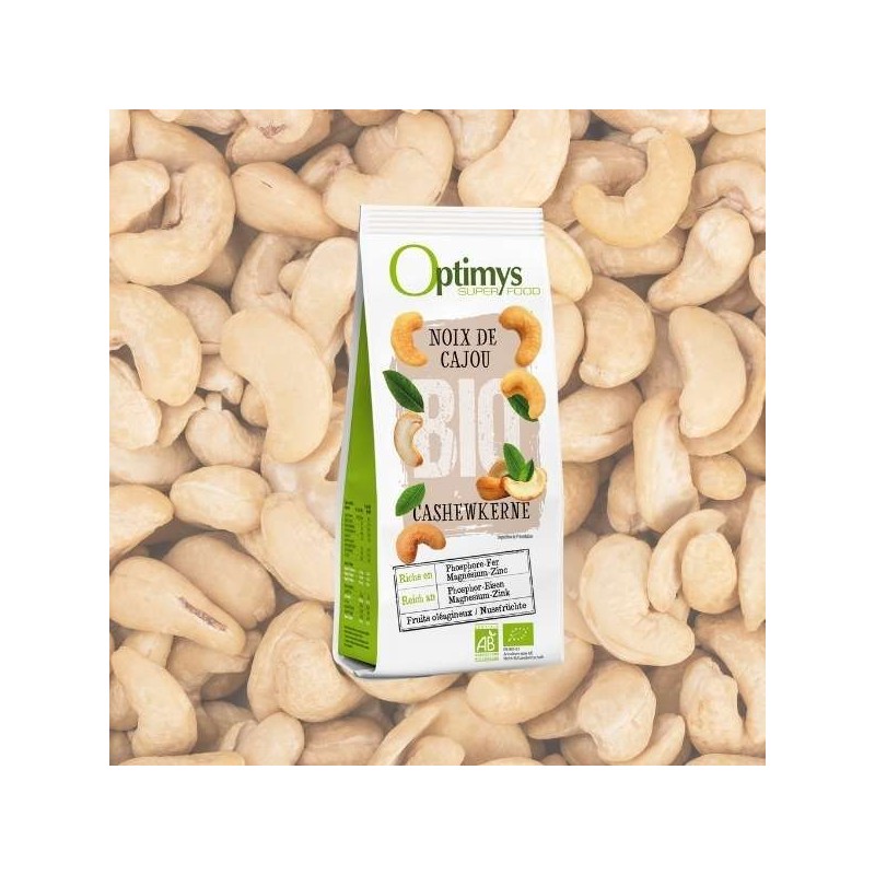 Bio-Cashew-Nüsse, die Ihre Snacks knusprig machen - 200g - Optimys