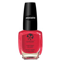 Vernis à ongles pelable à base d'eau (12 Free) - Pink Dahlia, Rose pailleté - 11ml - Suncoat