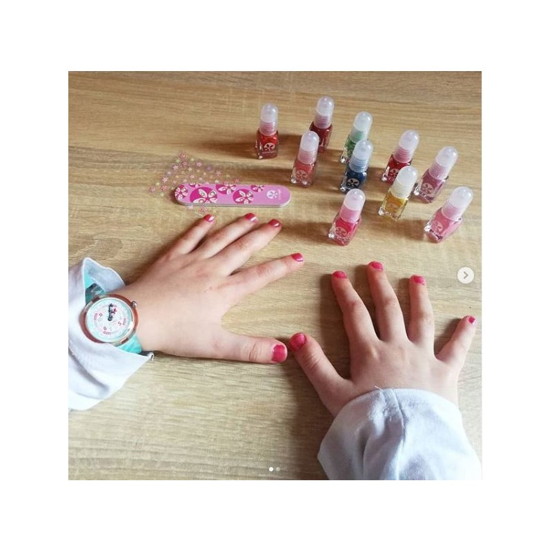 Abziehbarer Nagellack für Kinder, auf Wasserbasis und lösungsmittelfrei - Apple Blossom, hot pink - 9ml - SuncoatGirl