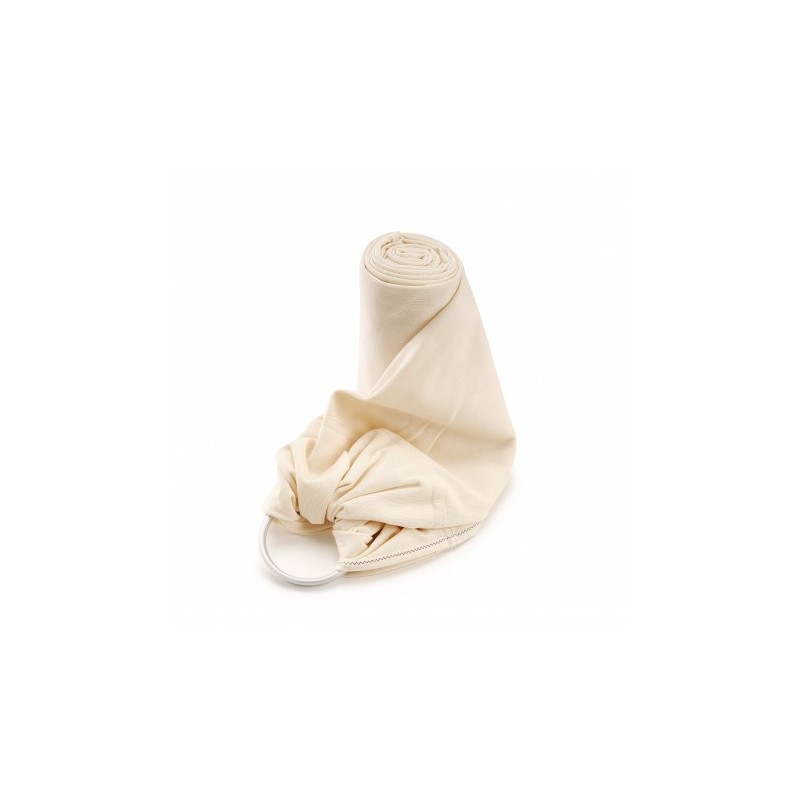 Écharpe de portage bébé en coton BIO sans nœud -  My SLING Jersey , Ecru - NéoBulle