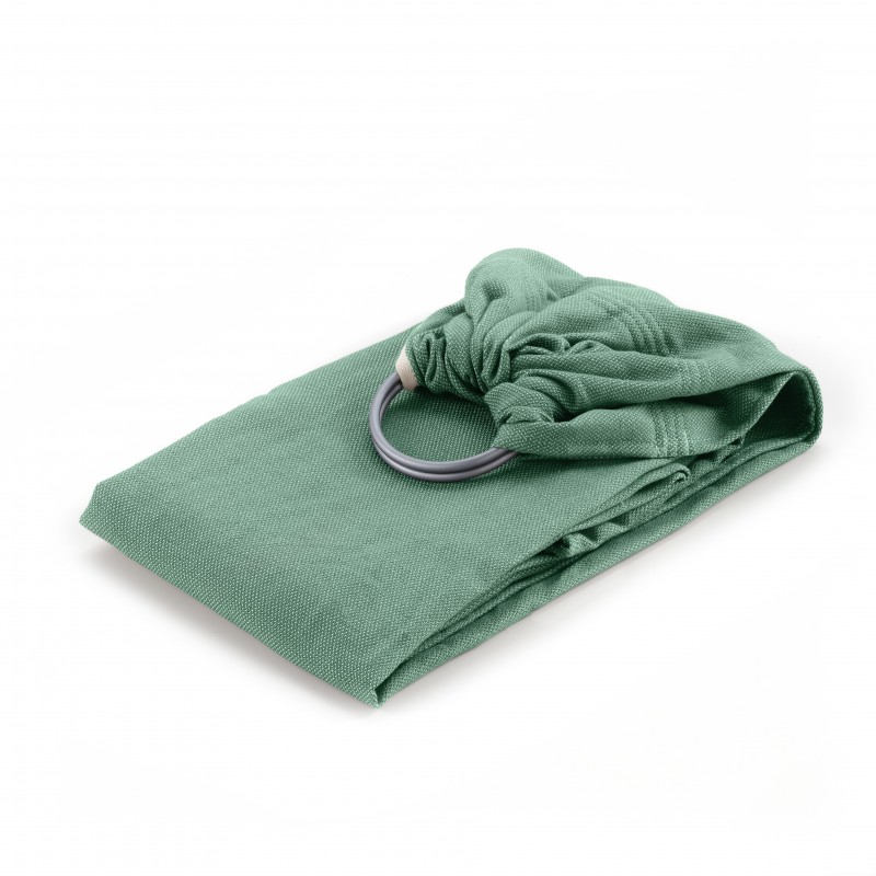 Imbragatura per bambini in cotone organico senza nodo - My SLING unita, Verde menta - NéoBulle