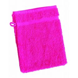 Gants de toilette (lavette) en coton BIO, Framboise - 21 x 16cm - Anaé